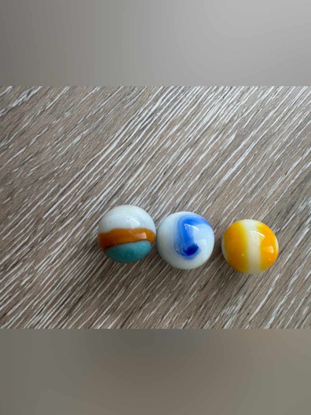 Lot of 3 vintage swirl marbles